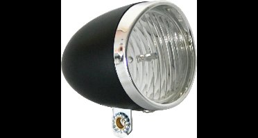 Ikzilight Retro koplamp - 3x LED - Zwart - Batterij - Zichtbaar tot 800 meter