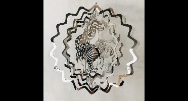 Nature's Melody Cosmo Spinner Haan  roestvrij staal  ca.13cm / 5" ROOSTER