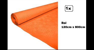 Tafelrol tafelkleed oranje 120cm x 800cm papier - Koningsdag Voetbal diner food festival eten fun thema feest party