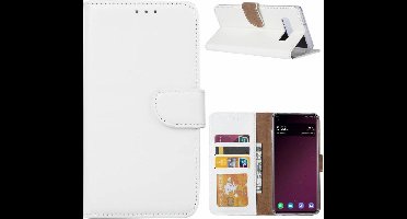 Ntech Portemonnee Hoesje Geschikt Voor Samsung Galaxy S10 - Wit