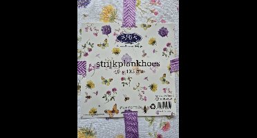 Strijkplankhoes Janneke Brinkman Zomer - JBS met bloemen en vlinders - maat 49x135cm - Lila - Strijkplankhoes