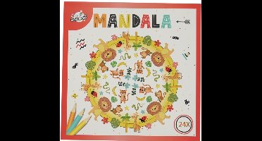 Mandala Kleurboek voor Kinderen Wilde Dieren - Geschikt voor kleurpotloden en kleurstiften