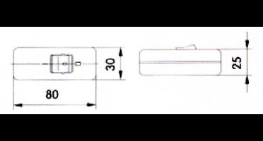 interBär 8010-108.01 Snoerschakelaar Wit, Rood 2x uit/aan 10 A 1 stuk(s)