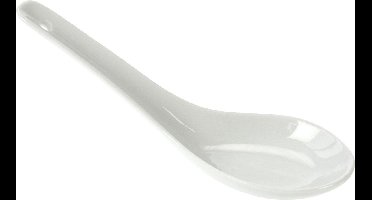 Cosy&Trendy Apero Rijstlepel - Porselein - 12,5 cm - Wit - Set-6