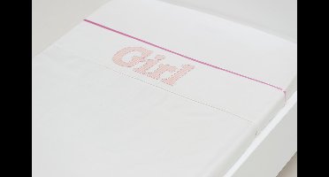 Briljant Baby - Wieg Laken Girl - 75x100 - Roze