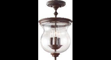 Feiss LED Plafondlamp Pickering Lane | 3X E14 Max 40W | Dimbaar | Heritage Bronze