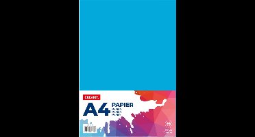 CREAKIT. Papier A4 – 100 Vellen – Knutselen voor Kinderen en Volwassenen – Tekenpapier voor Kinderen – 110 grams – Knutselpapier – Gekleurd Papier – Blauw