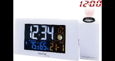 Wekker radio gestuurd - Projectie tijd - Datum - Temperatuur - Luchtvochtigheid - Technoline WT 537