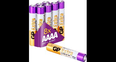 GP Extra Alkaline batterijen AAAA batterij 1.5V - 8 pack