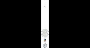Art Bizniz Windspinner Magic Vlinder 40 Cm Glas Zilver/blauw