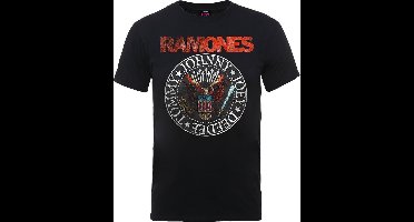 Ramones - Vintage Eagle Seal Heren T-shirt - S - Zwart