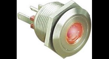 Bulgin MPI001/28/RD MPI001/28/RD Vandalismebestendige druktoets 24 V/DC 0.05 A 1x uit/(aan) Moment Rood (Ø x l) 22 mm x
