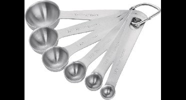 Vogue Maatlepels RVS - Set van 6