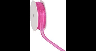 Satin edge Organzalint Fuchsia – 10 mm × 50 m – Organza