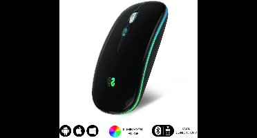 Mouse Subblim DUAL FLAT Black (1 Unit)