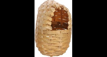 Flamingo Vogelbroednest Exoten Bamboe - Bruin - 14 x 14 x 17 cm