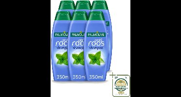 6 x Palmolive Naturals - Shampoo - Anti-Roos - Wilde Munt - Verfrissend - 350 ml - Anti-roos Shampoo - Wilde Munt Shampoo - Roosbestrijdend Shampoo - Gezonde Hoofdhuid - Verfrissend Haar