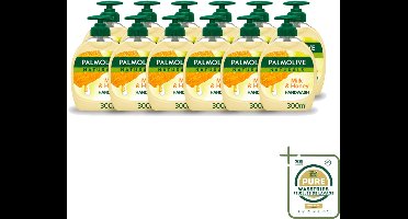 12 x Pamlolive Naturals - Handzeep - Melk & Honing - 300 ml - Handzeep Melk Honing - Zeepvrije Handzeep - Natuurlijke Handzeep - Handen Verzorgen - Handen Hydrateren