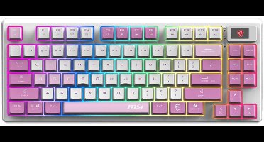 MSI FORGE GK600 TKL WIRELESS VIOLET IT toetsenbord Gamen USB + Bluetooth QWERTY Italiaans Roze, Violet, Wit