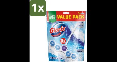 Glorix - Power Clean - Toiletblok - Ocean - Hersluitbare Verpakking - 5 Blokken - 1 stuk