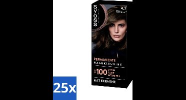 SYOSS - Coloration 4-1 Middenbruin - Haarverf - Grijsdekking - Vermindert Haarbreuk - Bulkverpakking - 25 stuks