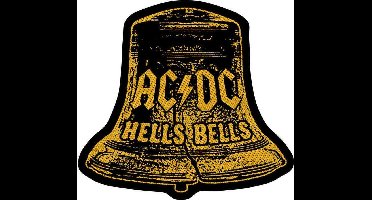 AC/DC Hells Bells Cut-Out Patch geel-zwart Polyester -