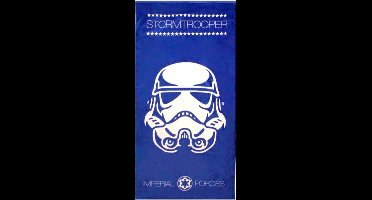 Star Wars strandlaken - blauw met wit - StarWars Stormtrooper handdoek - 140 x 70 cm.