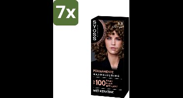 SYOSS - Coloration 5-8 Hazelnootbruin - Haarverf - Grijsdekking - Vermindert Haarbreuk - Bulkverpakking - 7 stuks