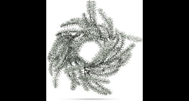 Kerstdecoratie - krans - groen, besneeuwd - 27 cm 1 Stuks [58530A]