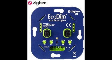 Zigbee Smart LED DUO Dimmer Inbouw 2x 0-100 Watt 220-240V - Fase afsnijding