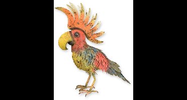 Metalen decoratie - Kakatoe - Beeld - 53,5 cm hoog