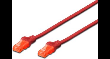 Stevige UTP-netwerkkabel categorie 6 Digitus DK-1617-0025/R Rood 25 cm