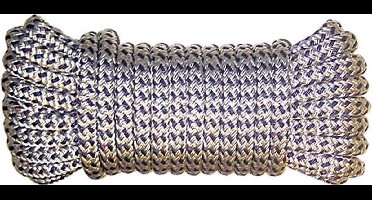 Luxe landvast U-rope 14mmx14m - Wit/Navy