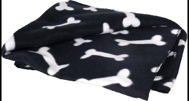Karlie Flamingo Fleece Hondendeken - 100x70 cm - Zwart