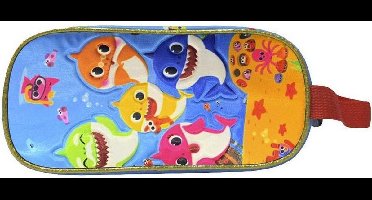 Baby Shark Etui Family - 23 x 11 x 7 cm - Blauw