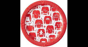 Ginger Ray - Ginger Ray - Cosy Christmas – Borden Rood Witte Kersttrui (8 stuks)