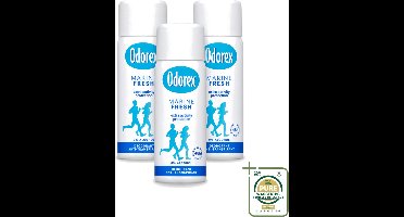 3 x Odorex - Deodorant Spray - Mini Marine Fresh - Fris & Compact - 50 ml - Deodorant Spray - Zweetvermindering - Frisheid - Maritieme Geur - Compacte Deodorant
