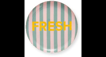 vtwonen Wandbord - Fresh - Muurdecoratie van Metaal - Meerkleurig - 25cm