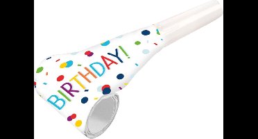 Amscan by Riethmuller - Riethmüller - Feestfluitjes Confetti Verjaardag (8 stuks)