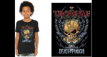 Five Finger Death Punch - Trouble Kinder T-shirt - Kids tm 12 jaar - Zwart