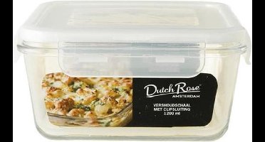 Dutch Rose Vershoudschaal 1200ml wit