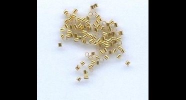 Knijpbuisjes 1.5mm x 1.5mm Goud 100 stuks