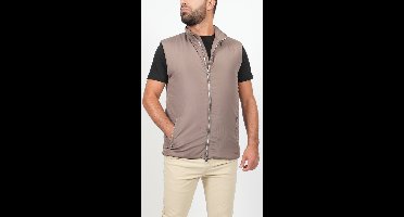 BASKO BODYWARMER - SLIM FIT - TAUPE - MAAT XL