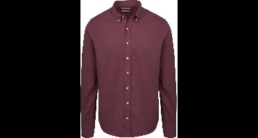 King Essentials The Tommy Overhemd Bordeaux - Maat M - Heren