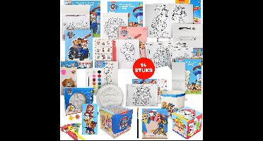 Mega Paw Patrol Knutselpakket - Knutselen Meisjes - Knutselen voor Kinderen - Knutselen Jongens - Paw Patrol Speelgoed - Paw Patrol Versiering - Met Canvas Opbergtas!