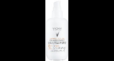 Vichy Capital Soleil UV-Age Daily SPF50+ - Zonnebrandcrème tegen fotoveroudering - Niacinamide (vitamine B3) en Peptiden - 80ml