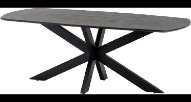 Eettafel Akagi 180 cm Deens ovaal Acacia - Zwart
