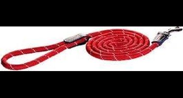 Rogz Rope Lijn Lang Rood - Hondenriem - 180X1.2 cm