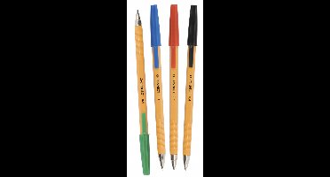 Q-Connect Blauwe Pen met Verwisselbare Vulling 0,4mm Schrijflijn