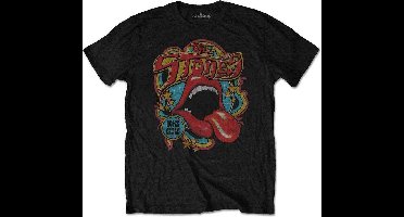 The Rolling Stones - Retro 70s Vibe Heren T-shirt - 2XL - Zwart